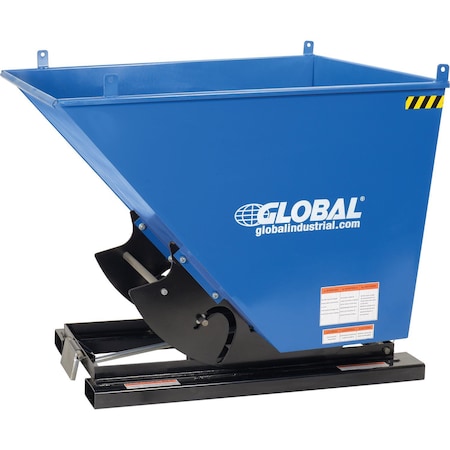 Global Industrial 3 Cu. Yd. Self-Dumping Forklift Hopper With Bump Release, 6000 Lb. Cap. 989026